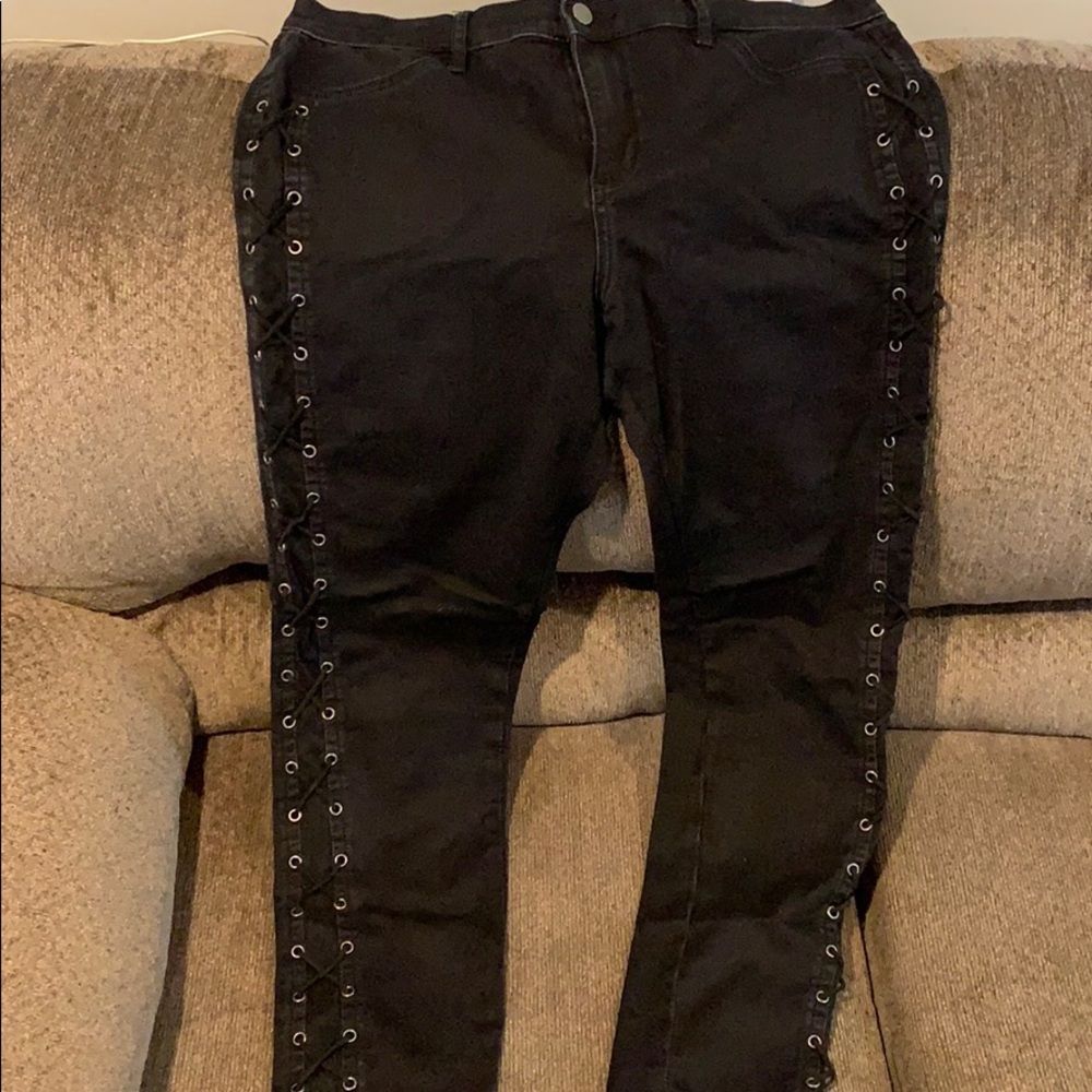 Black jean leggings